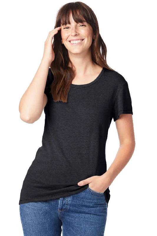 Long - sleeved women's T - shirt with a bell - sleeve designAlternative Womens Keepsake Vintage Jersey Short Sleeve Crewneck T-Shirt - Black