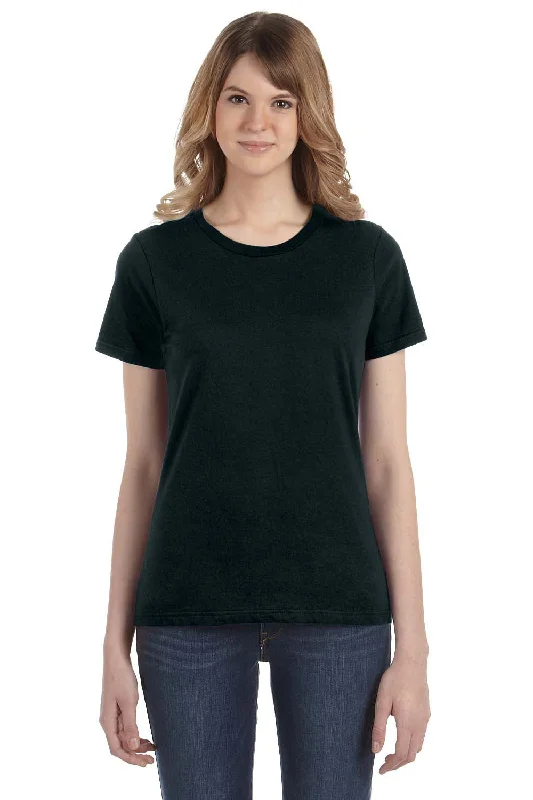 Women's wrap - style T - shirt for a customizable fitGildan Womens Short Sleeve Crewneck T-Shirt - Black