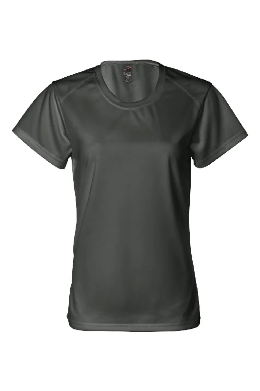 Printed women's T - shirt with animal printsBadger Womens B-Core Moisture Wicking Short Sleeve Crewneck T-Shirt - Graphite Grey