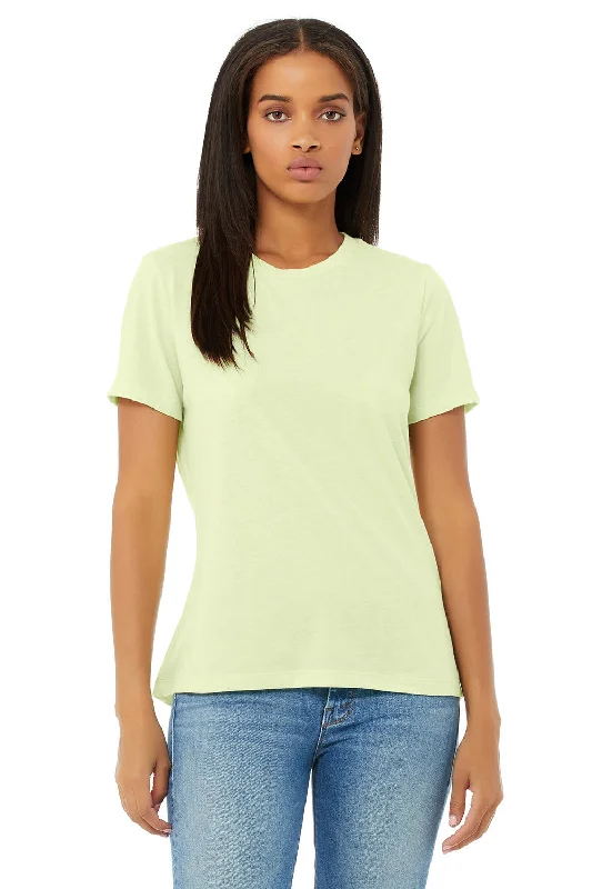 Printed women's T - shirt with a retro - inspired patternBella + Canvas Womens Short Sleeve Crewneck T-Shirt - Spring Green