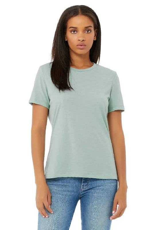 Women's T - shirt with a flapped pocketBella + Canvas Womens Short Sleeve Crewneck T-Shirt - Dusty Blue