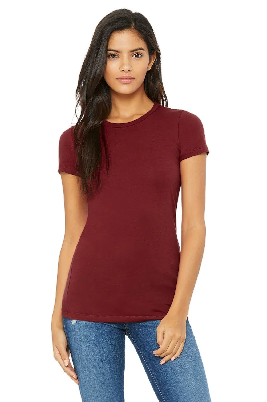 Women's T - shirt with a fringed hemBella + Canvas Womens The Favorite Short Sleeve Crewneck T-Shirt - Cardinal Red