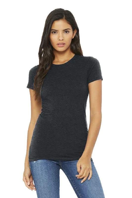 Women's T - shirt with a patch pocket and a button - down frontBella + Canvas Womens The Favorite Short Sleeve Crewneck T-Shirt - Heather Dark Grey Women's T - shirt with a patch pocket and a button - down frontBella + Canvas Womens The Favorite Short Sleeve Crewneck T-Shirt - Heather Dark Grey