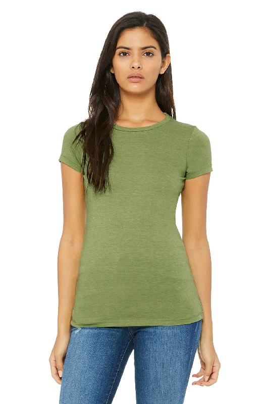 A - line women's T - shirt with a pleated skirtBella + Canvas Womens The Favorite Short Sleeve Crewneck T-Shirt - Heather Green