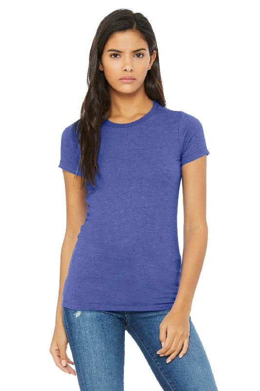Cropped women's T - shirt to pair with high - waisted skirtsBella + Canvas Womens The Favorite Short Sleeve Crewneck T-Shirt - Heather True Royal Blue Cropped women's T - shirt to pair with high - waisted skirtsBella + Canvas Womens The Favorite Short Sleeve Crewneck T-Shirt - Heather True Royal Blue