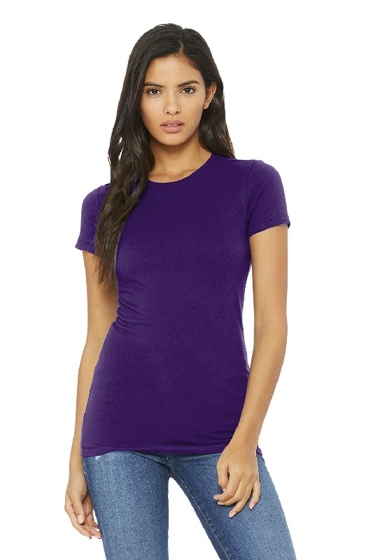 Women's T - shirt with a side slit for added styleBella + Canvas Womens The Favorite Short Sleeve Crewneck T-Shirt - Team Purple