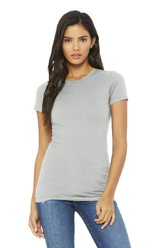 Women's lightweight linen T - shirt for warm weatherBella + Canvas Womens The Favorite Short Sleeve Crewneck T-Shirt - Silver Grey