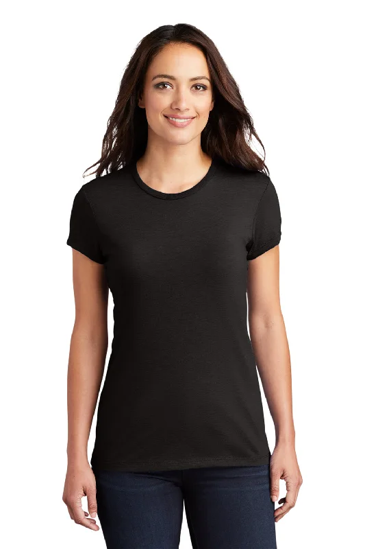 Women's T - shirt with a color - changing effect in different lightsDistrict Womens Fitted Perfect Tri Short Sleeve Crewneck T-Shirt - Black