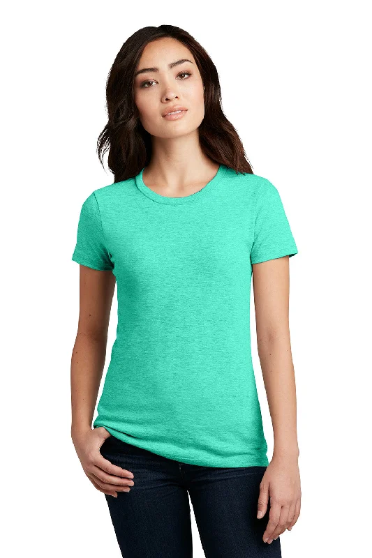 A - line women's T - shirt dress for a feminine silhouetteDistrict Womens Perfect Blend Short Sleeve Crewneck T-Shirt - Heather Aqua Green