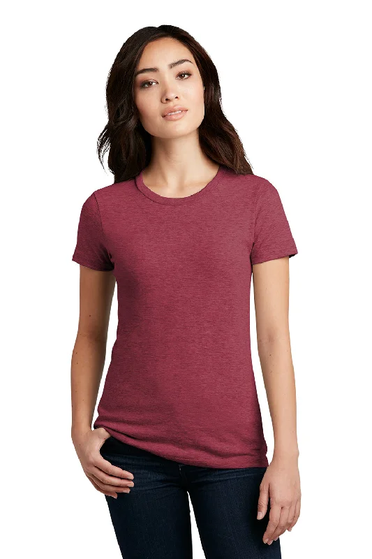 Fuzzy women's T - shirt for a cozy and warm feelDistrict Womens Perfect Blend Short Sleeve Crewneck T-Shirt - Heather Red