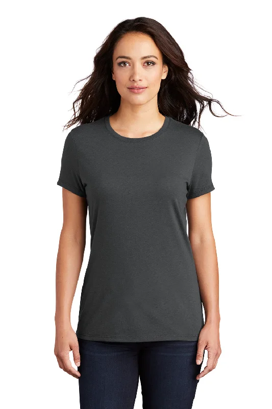 Women's T - shirt with a dropped - shoulder and wide - sleeve designDistrict Womens Perfect Tri Short Sleeve Crewneck T-Shirt - Charcoal Grey