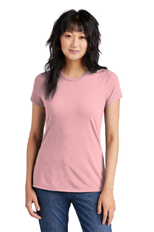 Long - sleeved women's T - shirt with a bell - sleeve designDistrict Womens Perfect Tri Short Sleeve Crewneck T-Shirt - Heather Wisteria Pink
