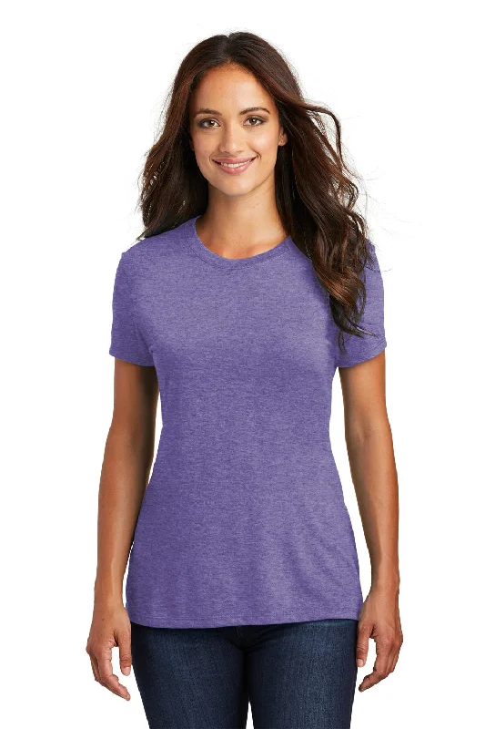 Women's wrap - style T - shirt for a customizable fitDistrict Womens Perfect Tri Short Sleeve Crewneck T-Shirt - Purple Frost