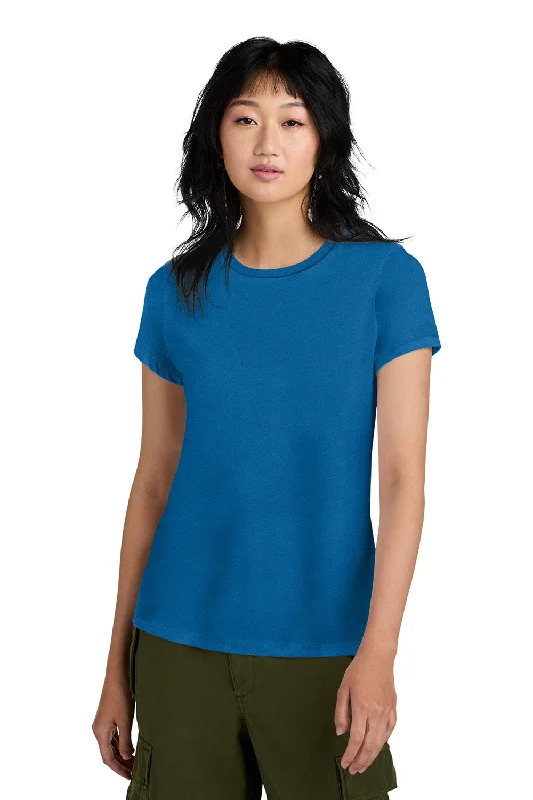Women's T - shirt with a mock - fur collarDistrict Womens Perfect Weight Short Sleeve Crewneck T-Shirt - Bright Blue