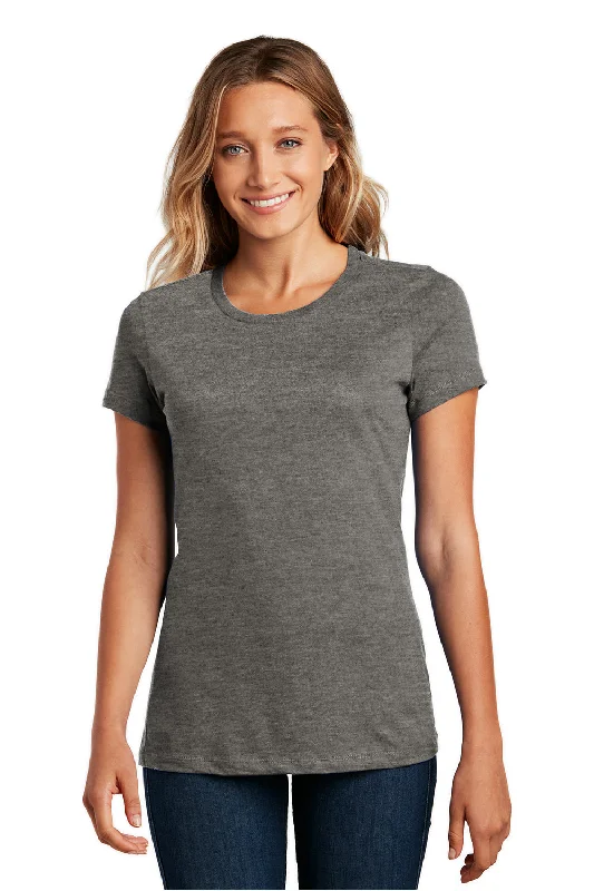 Cable knit women's T - shirt with a beltDistrict Womens Perfect Weight Short Sleeve Crewneck T-Shirt - Heather Charcoal Grey