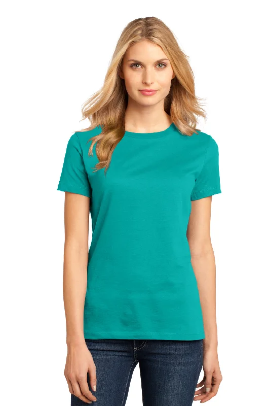Women's T - shirt with a sequined sleeveDistrict Womens Perfect Weight Short Sleeve Crewneck T-Shirt - Jade Green Women's T - shirt with a sequined sleeveDistrict Womens Perfect Weight Short Sleeve Crewneck T-Shirt - Jade Green