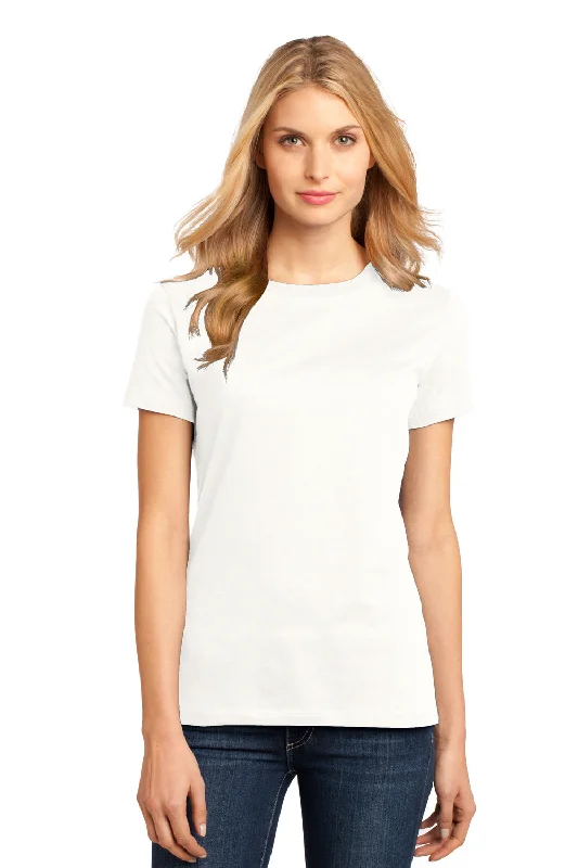Women's T - shirt with a color - changing yarnDistrict Womens Perfect Weight Short Sleeve Crewneck T-Shirt - Bright White