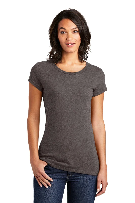 Women's off - the - shoulder T - shirt for a flirty lookDistrict Womens Very Important Short Sleeve Crewneck T-Shirt - Heather Brown