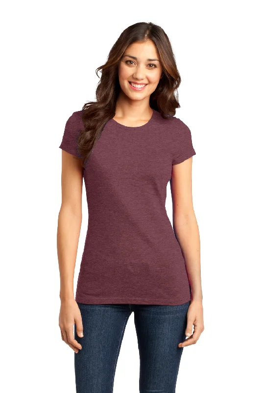 Women's oversized tunic T - shirt for a relaxed fitDistrict Womens Very Important Short Sleeve Crewneck T-Shirt - Heather Cardinal Red - Closeout