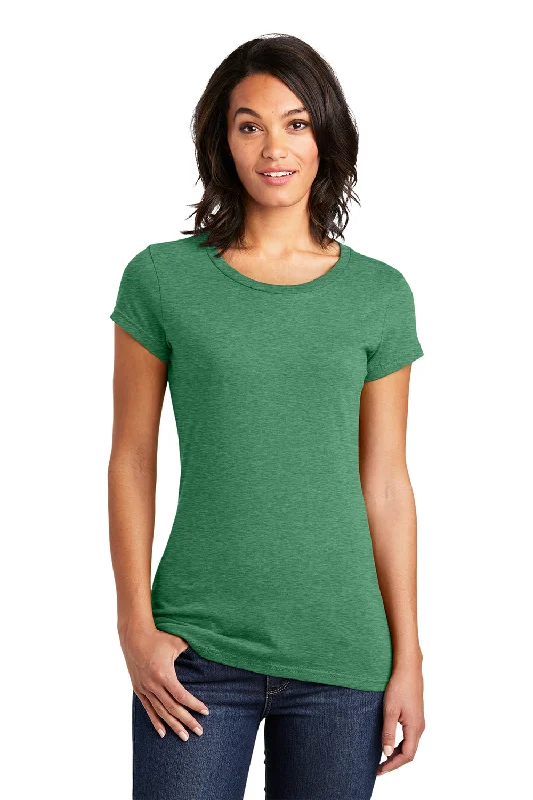 Chunky ribbed women's T - shirt for a textured lookDistrict Womens Very Important Short Sleeve Crewneck T-Shirt - Heather Kelly Green