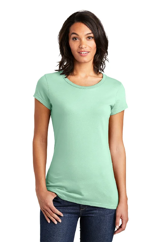 Women's T - shirt with a sequined sleeveDistrict Womens Very Important Short Sleeve Crewneck T-Shirt - Mint Green