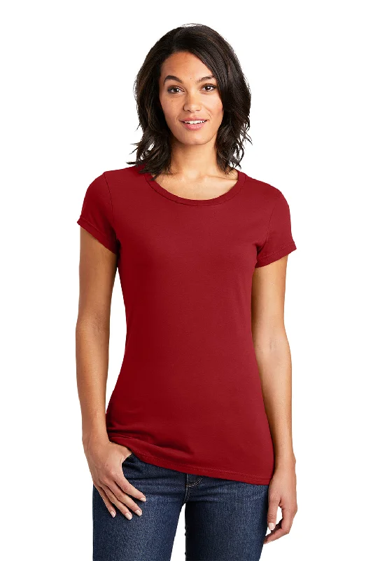Printed women's T - shirt with a watercolor - inspired patternDistrict Womens Very Important Short Sleeve Crewneck T-Shirt - Classic Red