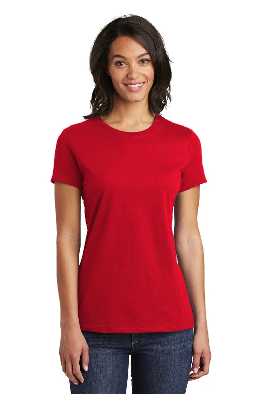 Women's T - shirt with a high - low hem and side slitsDistrict Womens Very Important Short Sleeve Crewneck T-Shirt - Classic Red