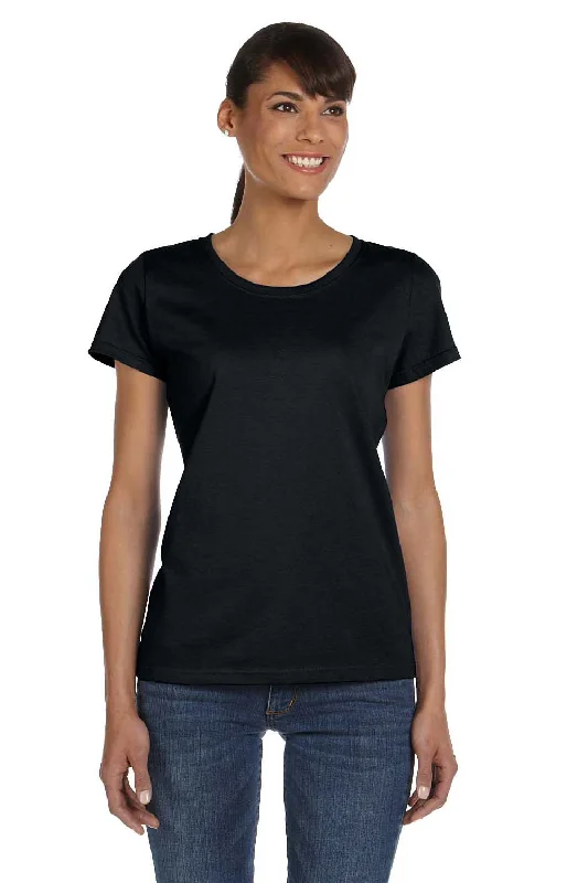 Women's T - shirt with a color - changing effect in different lightsFruit Of The Loom Womens HD Jersey Short Sleeve Crewneck T-Shirt - Black