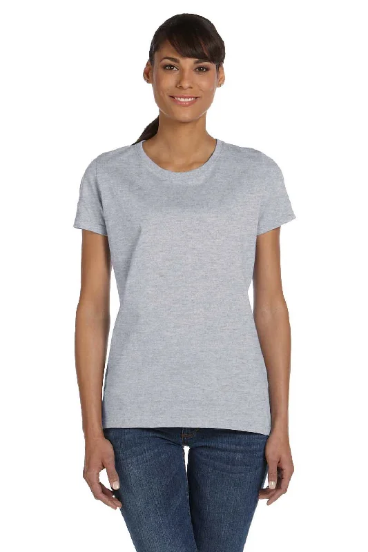 Cable knit women's T - shirt with a shawl collarFruit Of The Loom Womens HD Jersey Short Sleeve Crewneck T-Shirt - Heather Grey