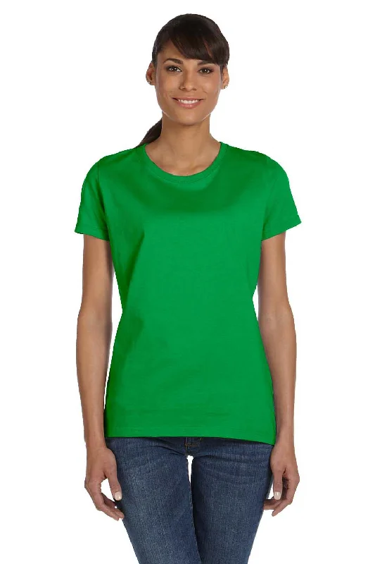 Women's T - shirt with a lace - up backFruit Of The Loom Womens HD Jersey Short Sleeve Crewneck T-Shirt - Kelly Green