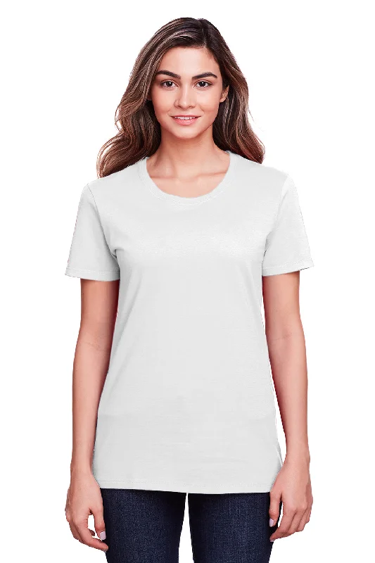 Women's T - shirt with a patchwork designFruit Of The Loom Womens Iconic Short Sleeve Crewneck T-Shirt - White