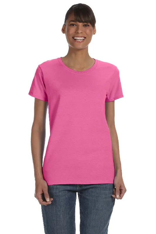Women's T - shirt with a patch pocketGildan Womens Short Sleeve Crewneck T-Shirt - Azalea Pink
