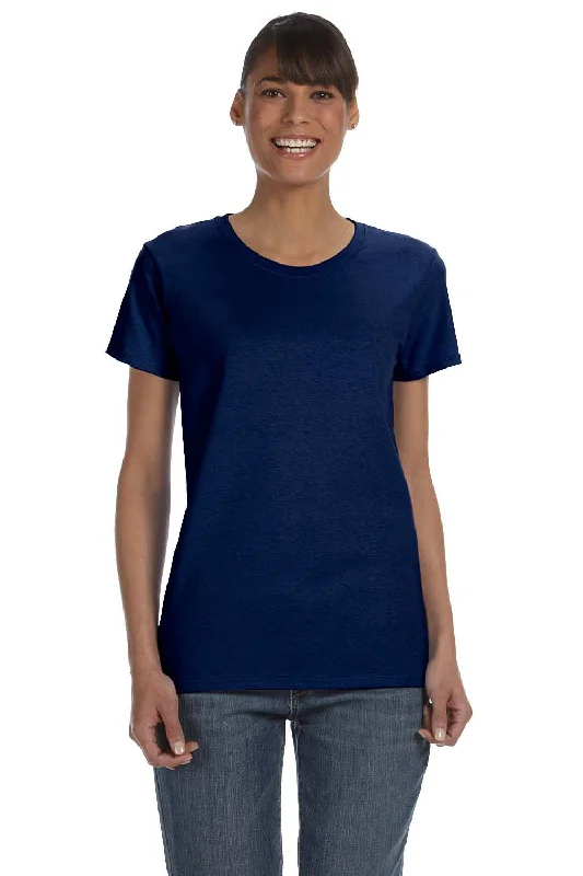 Women's T - shirt with a cropped and boxy fitGildan Womens Short Sleeve Crewneck T-Shirt - Navy Blue
