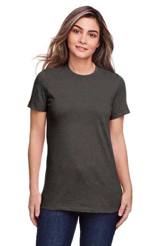 Women's T - shirt with a burnout floral patternGildan Womens Softstyle CVC Short Sleeve Crewneck T-Shirt - Gunmetal Grey