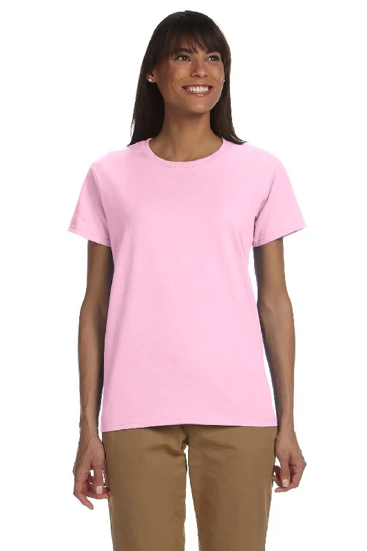 Women's T - shirt with a fringed hem and a tassel - trimmed pocketGildan Womens Ultra Short Sleeve Crewneck T-Shirt - Light Pink