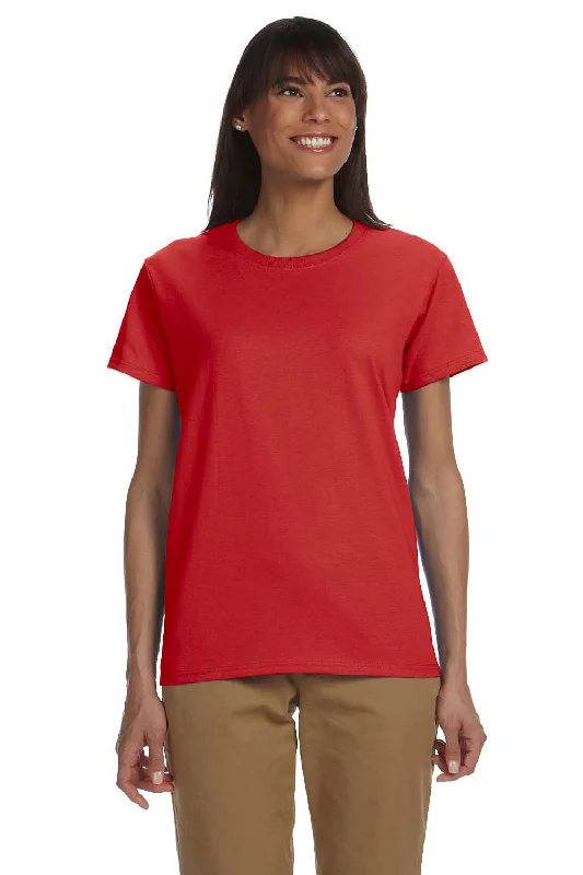 Printed women's T - shirt with a nautical - themed patternGildan Womens Ultra Short Sleeve Crewneck T-Shirt - Red