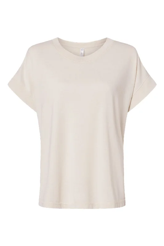 Printed women's T - shirt with a retro - inspired patternLAT Womens Relaxed Vintage Wash Short Sleeve Crewneck T-Shirt - Natural - NEW