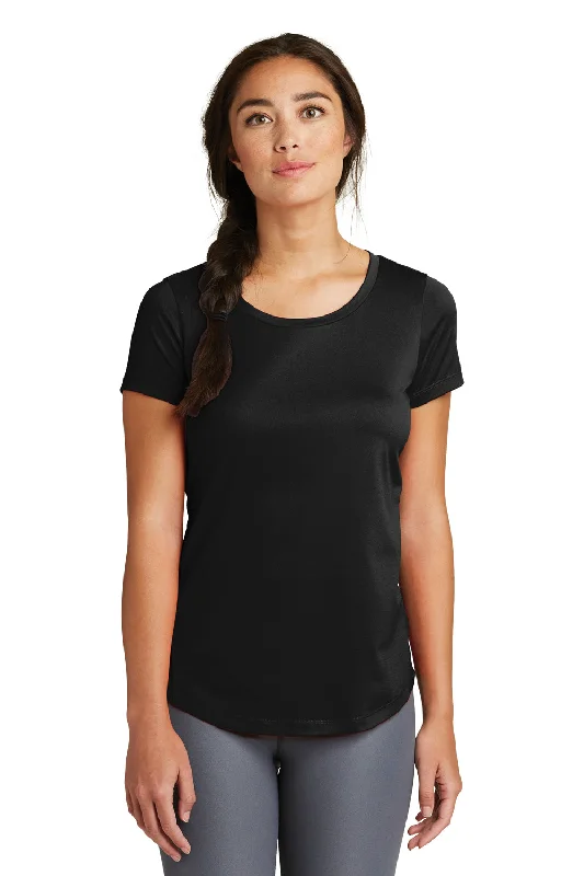 Women's lace - trimmed T - shirt for a delicate lookNew Era Womens Series Performance Jersey Moisture Wicking Short Sleeve Crewneck T-Shirt - Black