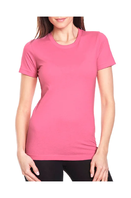 Oversized women's T - shirt with a slouchy fitNext Level Womens Boyfriend Fine Jersey Short Sleeve Crewneck T-Shirt - Hot Pink