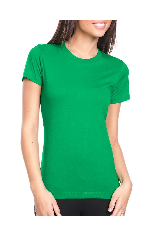 Sheer - sleeved women's T - shirt for an alluring lookNext Level Womens Boyfriend Fine Jersey Short Sleeve Crewneck T-Shirt - Kelly Green