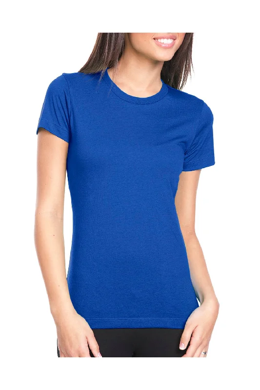 Printed women's T - shirt with a watercolor - inspired patternNext Level Womens Boyfriend Fine Jersey Short Sleeve Crewneck T-Shirt - Royal Blue