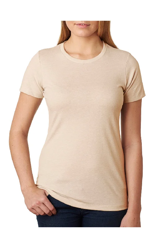Women's T - shirt with a patchwork designNext Level Womens CVC Jersey Short Sleeve Crewneck T-Shirt - Cream - Closeout