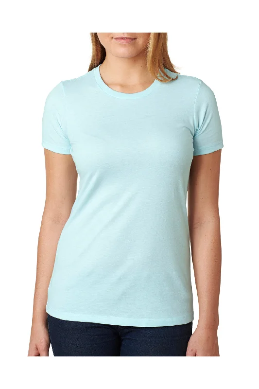 Tassel - trimmed women's T - shirt for a bohemian styleNext Level Womens CVC Jersey Short Sleeve Crewneck T-Shirt - Ice Blue