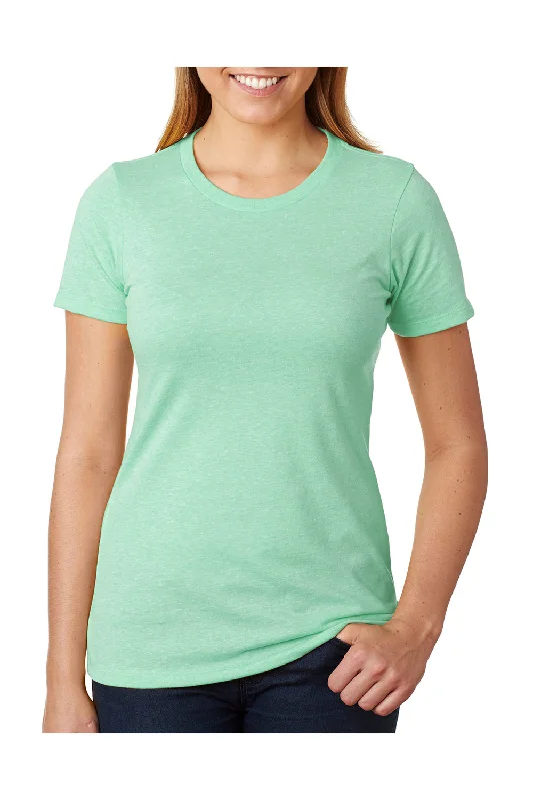 Women's T - shirt with a dropped shoulder for a relaxed fitNext Level Womens CVC Jersey Short Sleeve Crewneck T-Shirt - Mint Green - Closeout