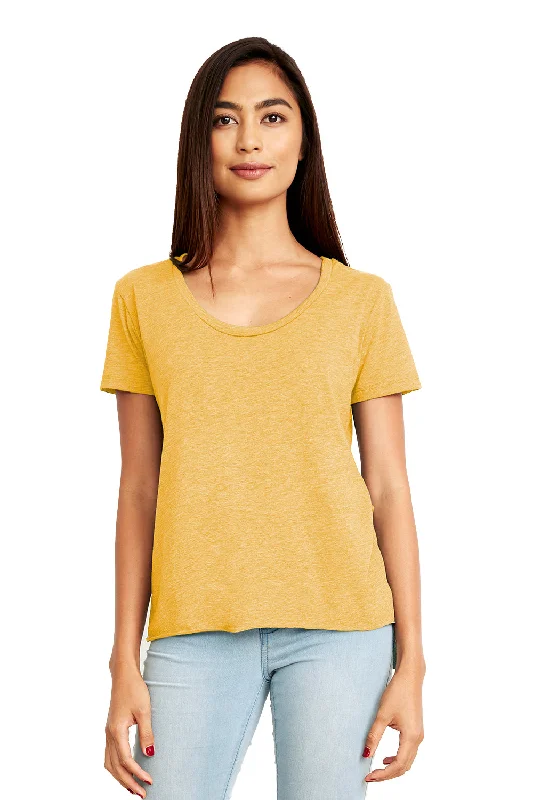 Open - front women's T - shirt with a beltNext Level Womens Festival Short Sleeve Crewneck T-Shirt - Antique Gold