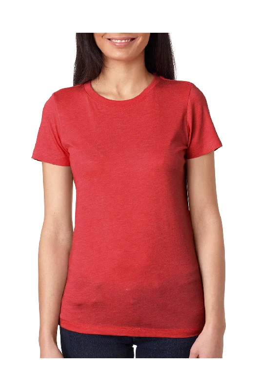 Women's T - shirt with a side slit for added styleNext Level Womens Jersey Short Sleeve Crewneck T-Shirt - Vintage Red