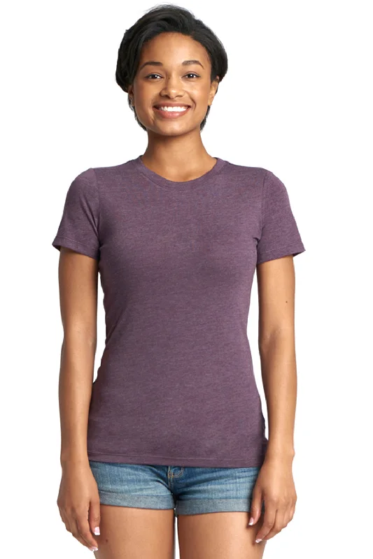 Printed women's T - shirt with a watercolor - inspired patternNext Level Womens Jersey Short Sleeve Crewneck T-Shirt - Vintage Purple - Closeout