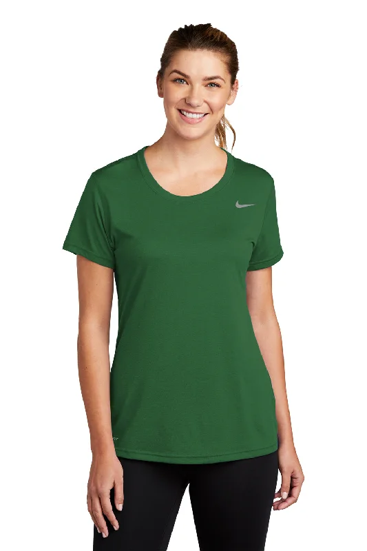 Women's cotton blend T - shirt with a soft feelNike Womens Legend Dri-Fit Moisture Wicking Short Sleeve Crewneck T-Shirt - Gorge Green