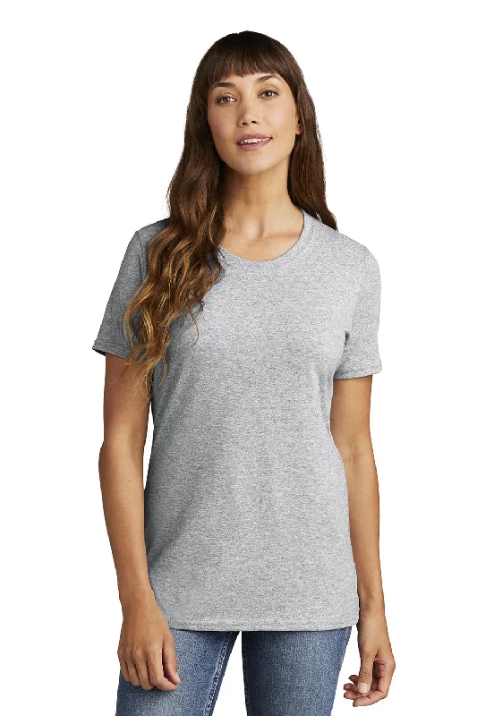 Fuzzy women's T - shirt with a fur - like texturePort & Company Womens Core Short Sleeve Crewneck T-Shirt - Ash Grey