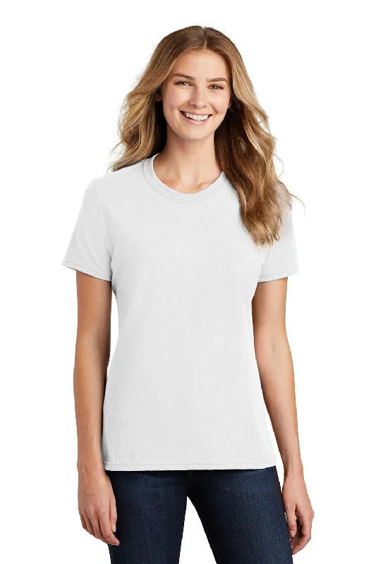 Cable knit women's T - shirt with a shawl collarPort & Company Womens Core Short Sleeve Crewneck T-Shirt - White